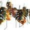 Metal 3D Multicolor Leafs Mounted Wall Hanging Showpiece 