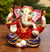 Multicolored Lord Ganpati Blessing Sculpture Worship Statue