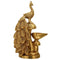 Peacock Sculpture Brass Oil Lamp Diya Stand Showpiece