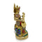 Saraswati Brass Idol with Stone Hand Work