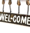 Twin Cow Welcome Board Metal Wall Door Hanging Showpiece (Dfmw331)