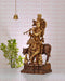 Krishna Playing Flute with Cow Decorative Sculpture Idol Showpiece