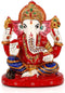 God Ganesha Blessing Statue With Meenakari Painted Work