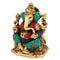 Sacred Idol Of Ganesha With Mooshak Worship Statue Gts254