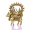 Lord Shiva Parvati Sitting on Nandi Sculpture Brass Statue