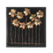 Metal 3D Flowers On MDF Panel Mounted Wall Hanging Showpiece