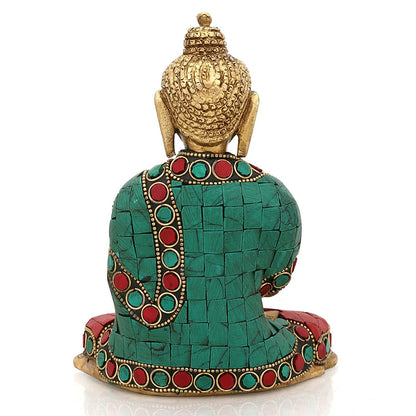 Brass Abhaya Sakyamuni Buddha Idol Showpiece Bts220