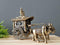 Brass Krishna & Arjuna Bullock Cart Rath Chariot Decorative Showpiece Statue