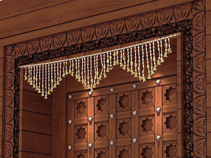 Pearls with Bell Hanging Bandarwal for Door 
