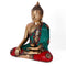 Buddha Brass Statue in Bhumisparsha Mudra With Stone Work