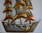 Metal Ship Mounted Wall Hanging Showpiece