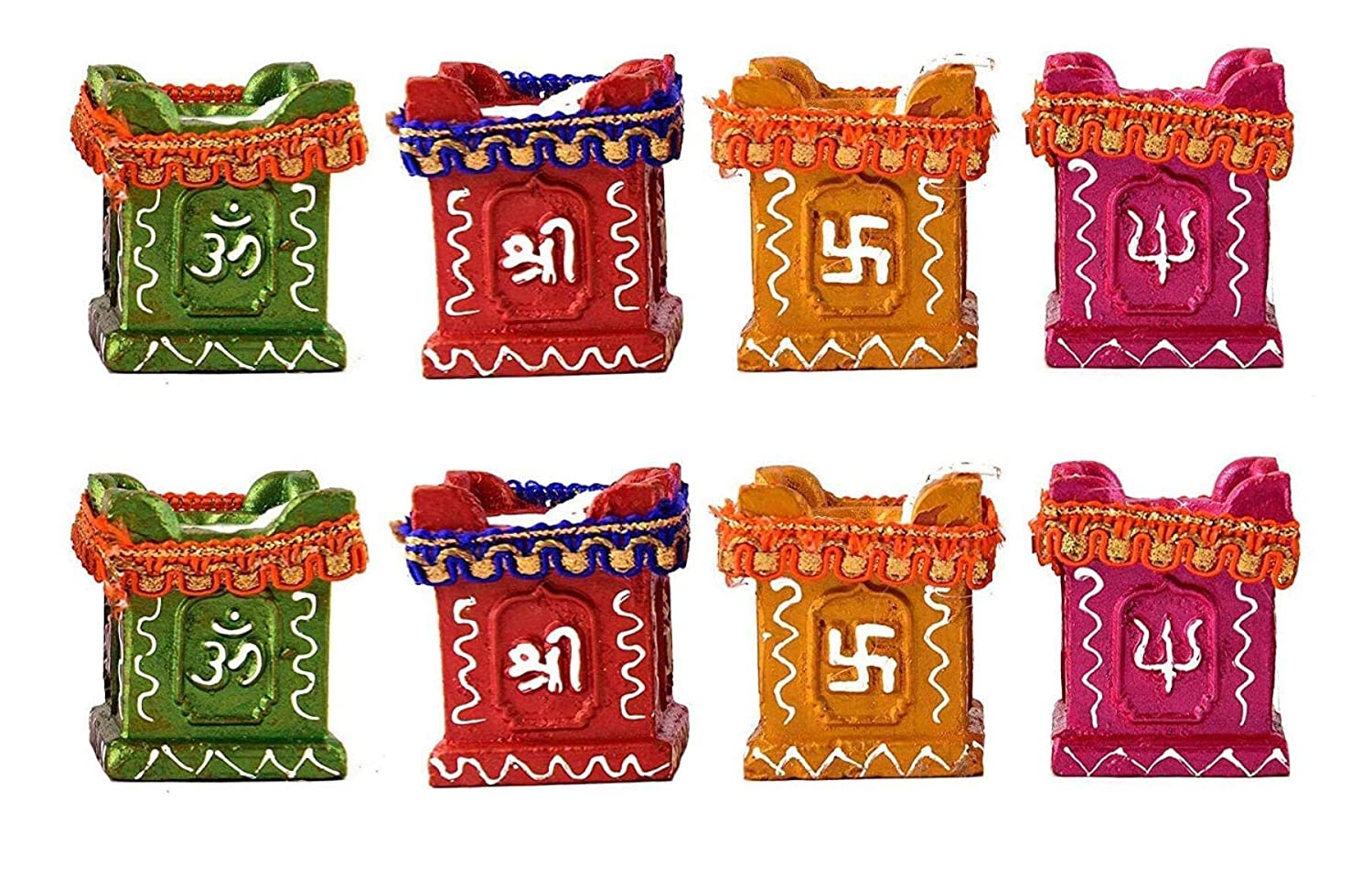 Handpainted Terracotta Tulsi Diya Candle