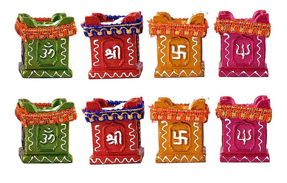 Handpainted Terracotta Tulsi Diya Candle