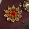 Metal Urli Bowl With Diyas TMS104