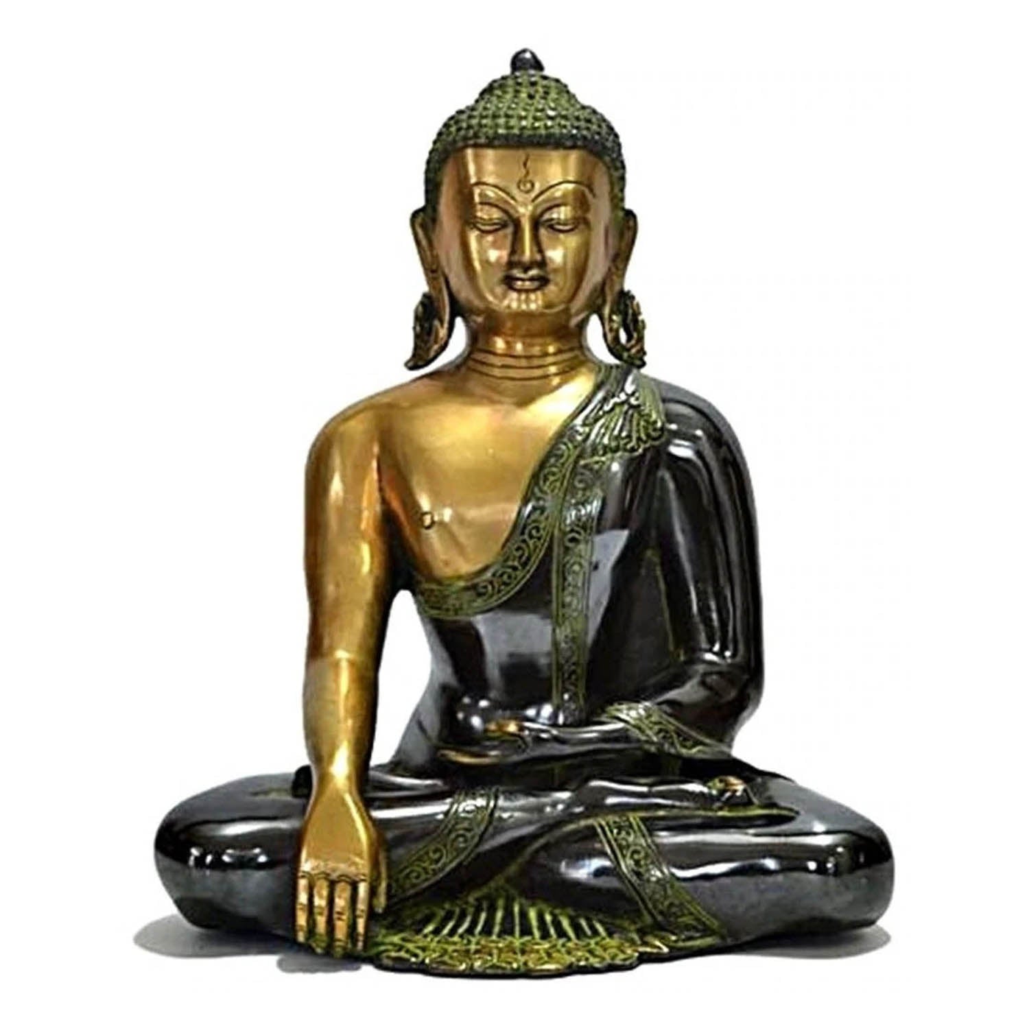 Brass Tibetan Buddha Idol Figurine Statue Showpiece