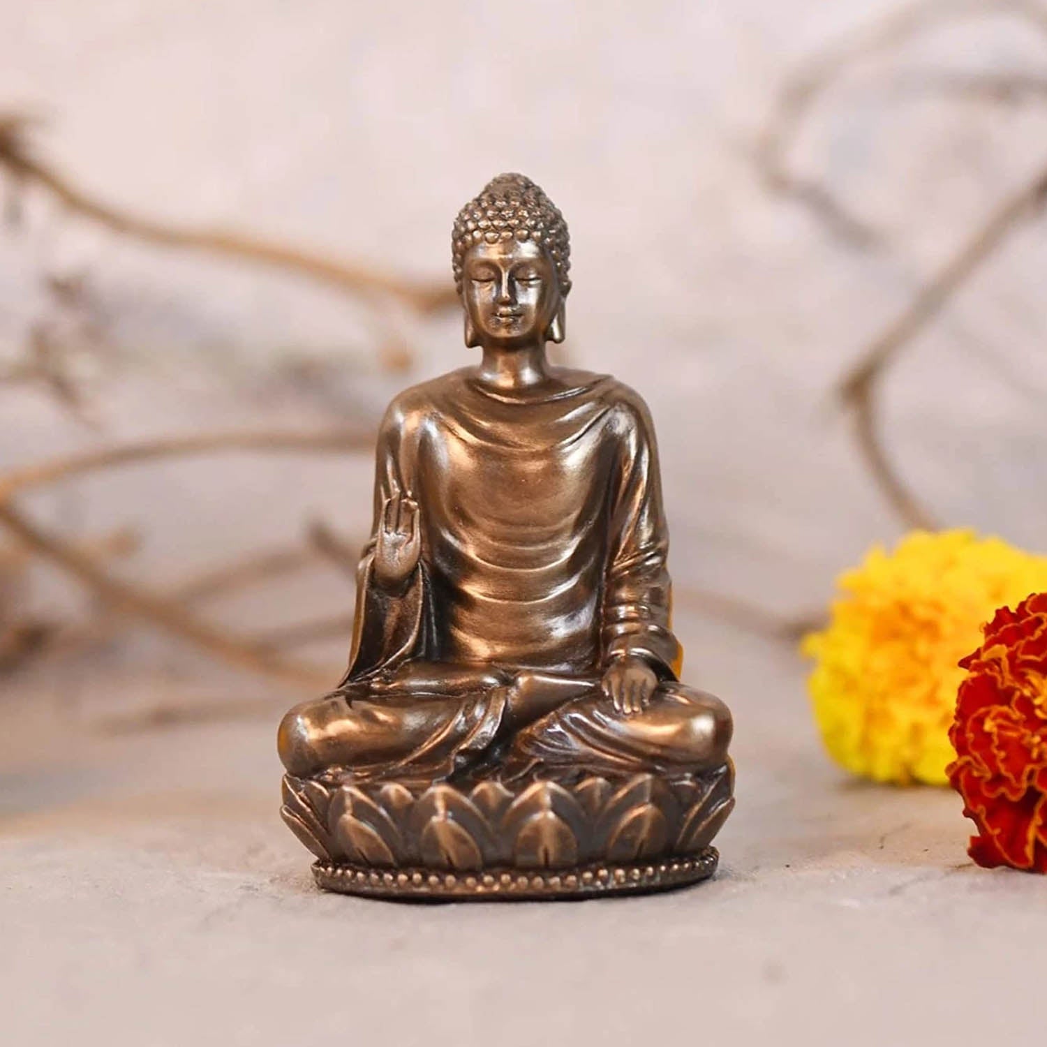 Handcrafted Polyresin Buddha Idol Showpiece Home Decor 