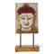 Polyresin buddha face showpiece with Hand Painted Details