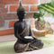 Sitting Buddha Showpiece Statue Tealight Candle Holder