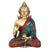 Multicolored Blessing Abhaya Buddha Idol Brass Showpiece