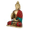 Brass Earth touching Sitting Tibet Buddha Statue