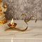 Metal Om Diya Oil Lamp with Golden Finish