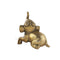 Brass Trunk Up Golden Elephant Statue for Decor