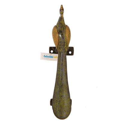 Vintage Style Peacock Brass Antique Door Handle