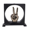 Victory Sign Hand Gesture of Polyresin Showpiece