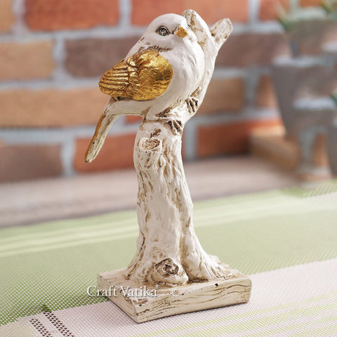 Resin Sparrow Decorative Bird Showpiece Figurine