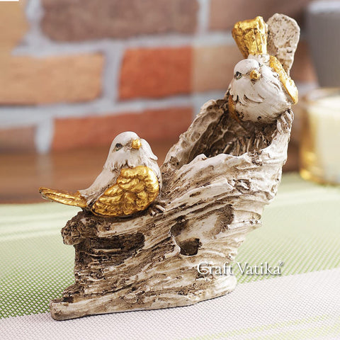 Sparrows on Tree Branch Decorative Polyresin Showpiece