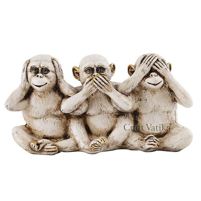 Resin Monkey of Mahatma Gandhi Showpiece