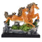 Feng Shui Running Horses Resin Statue, Vastu Decor Showpiece