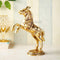 Metal Standing Horse with Uplifted Legs Showpiece