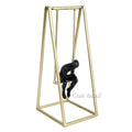 Thinker Man On Swing Statue Tabletop Metal Showpiece