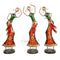 Metal Dancing Women Decorative Showpiece (Set Of 3)