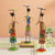 Fashion Dolls with Umbrella Metal Showpiece (Set Of 3)