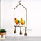 Metal Birds Wall Hanging with Bells Decorative Showpiece 