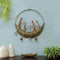 Iron Multicolor Round Boat Wall Hanging Showpiece