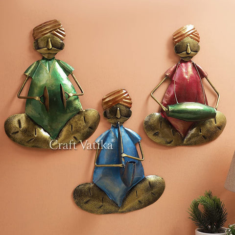 Rajasthani Musician Sculpture Wall Hanging