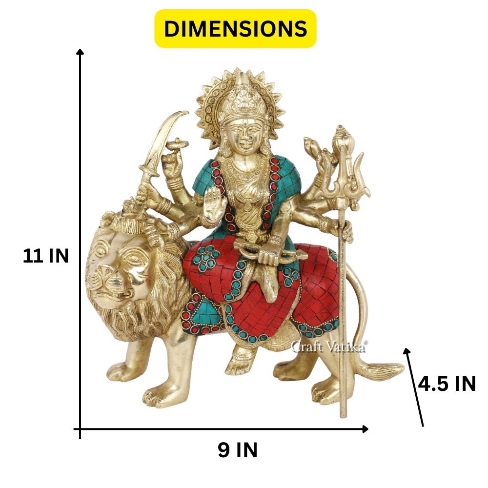 Brass Goddess Durga Maa Dts108
