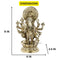 Kan Drishti Ashtabhuja-Dhari Ganesha Brass Idol In Standing Position Statue Gbs238