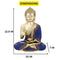 Blessing Blue Brass Large Buddha Statue Idol,Buddhism Shakyamuni Decor (12.5X10X7 Inches )-Bts206