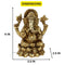 Sitting On Lotus Blessing Ganesh Brass Idol Statue Gbs215