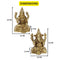 Brass Sitting Lakshmi Ganesha Idol Murti Statue Lgbs111