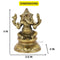 Brass Blessing Ganesh Ji On Round Base Idol Murti Gbs190