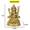 Brass Blessing Ganesh On Round Base Idol Murti Gbs189