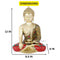 Brass Big Buddha Statue Life Sign Earth Touching Sitting Idol Bhumisparsha Buddhism-Bts218