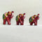 Family of Elephant Metal Statues Showpiece (Set of 3)