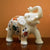 Marble Stone Sculpture Trunk up Elephant Decorative Statue