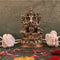 Brass Blessing Ganesh on Round Base Idol Murti